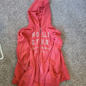 Salmon color zipper hoodie